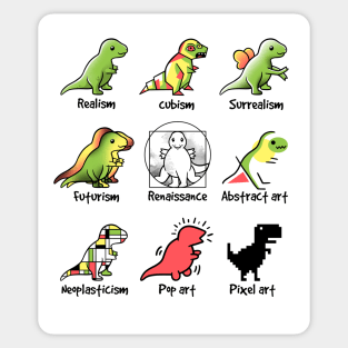 t-rex art Sticker